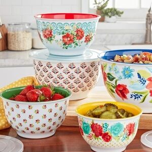 Last One! The Pioneer Woman Melamine Bowl Set, 10 Piece Set in Spring Bouquet